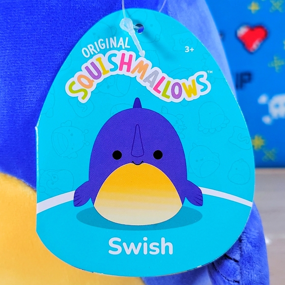 Squishmallow Swish the Swordfish 7" UltraSoft Stuffed Sealife Squad Toy Plush - Picture 5 of 6